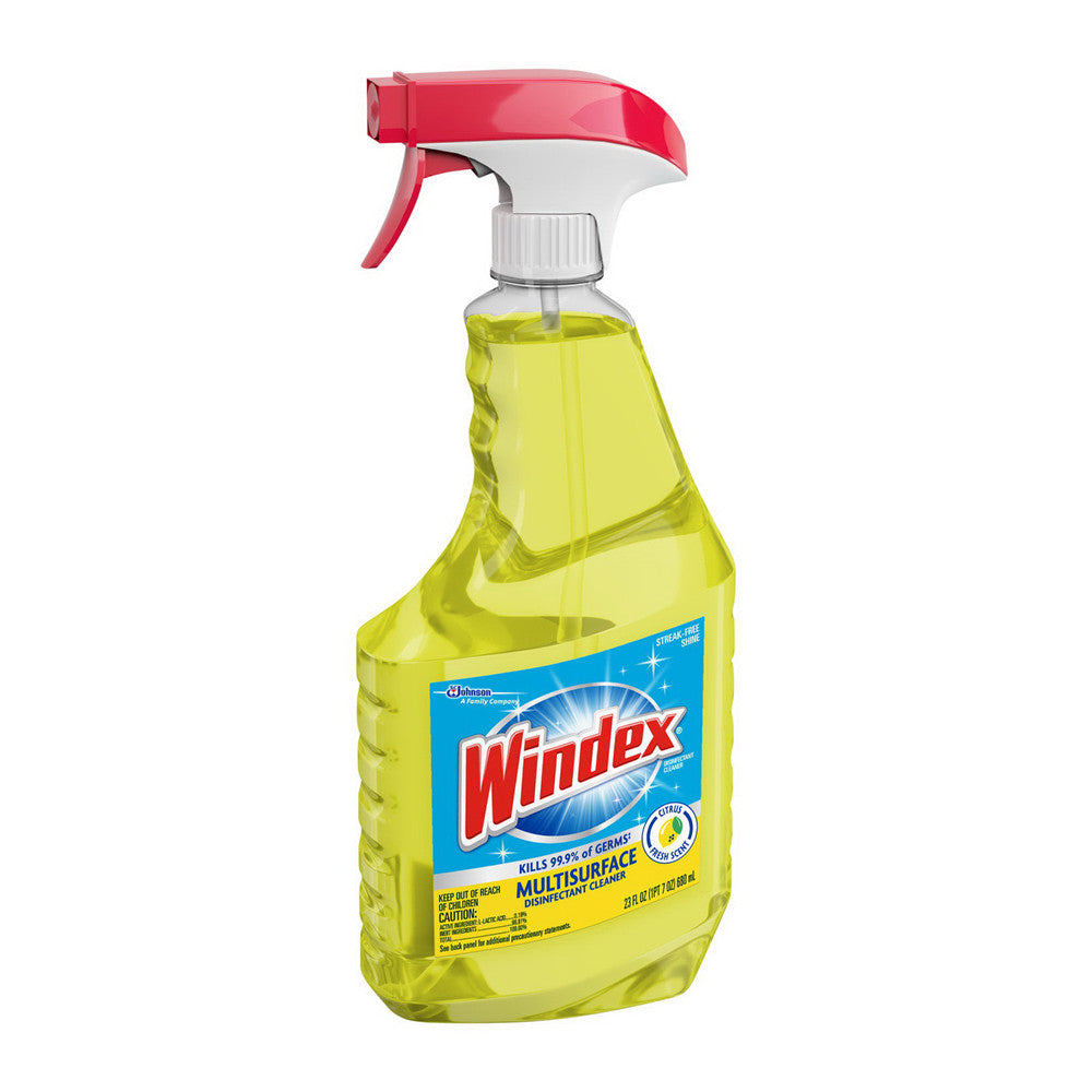Windex Disinfectant Cleaner Multi-Surface Spray Citrus Fresh Scent, 23 Oz